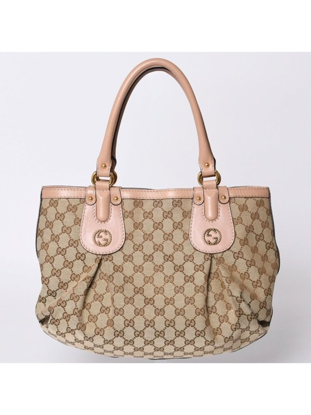 Gucci Handbag GG Canvas Beige Logo